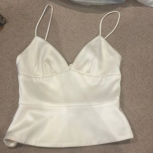 L’agence white crop top